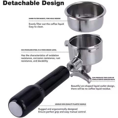 coffee machine accessories 54mm Portafilter for Breville BES870XL, BES870BSXL, BES878BSS, BES880BSS,