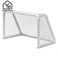 YELGIRLB Aquarium Soccer Goal, 11*6.5*6cm Stainless Steel Frame Mini Soccer Goal, Durable White Mini