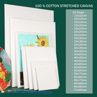 [Part 2/3] Stretched Canvas A1/ A2/ B2 (24 SIZES) 280gsm for Acrylic & Oil Painting