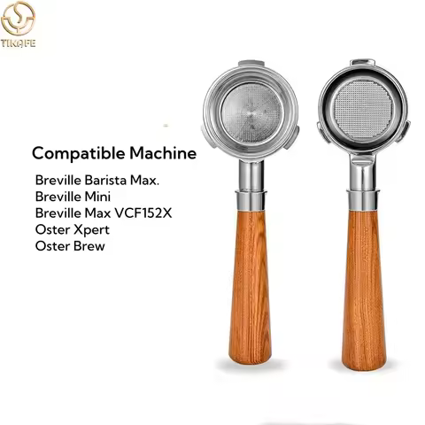 58mm Coffee Bottomless Portafilter Naked Filter For Breville Barista Max. Breville Mini, Oster Xpert