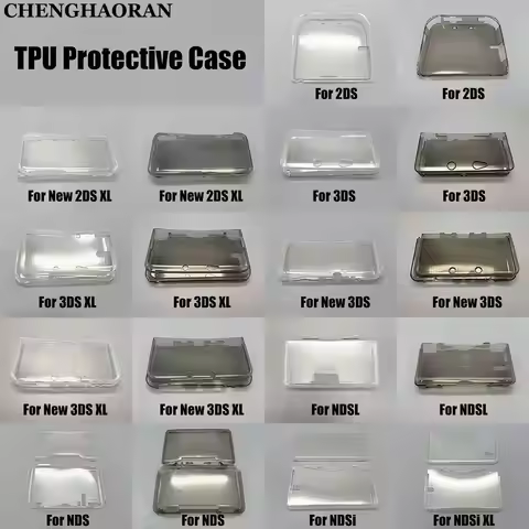 TPU Silicone Sleeve For New 2DS 3DS XL LL Game Console Soft Crystal Case Protective Case For NDS DS 