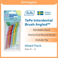 TePe Interdental Brush angle - (Blister pack, @6 pcs/pack) - Braces Toothbrush