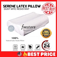 Natural Latex Pillow | Neck Support Foam Pillow | Bolster Contour Shape / Bantal Serene Latex Pillow