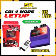 MRU RACING CDI LETUP 4 MODE EX5 LC135 LC V1-V7 CDI UNIT RACING 4M REMOTE CONTROL