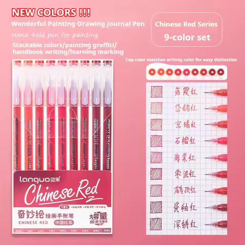 Languo Morandi Colorful Gel Pen 9/72Colors Student Note Art Marker Painting Graffiti Color Pen Offic