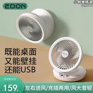 edon愛登風扇廚房壁掛小電風扇USB充電廁所專用電風扇大容量車載