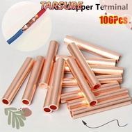 TARSURR 100Pcs GT Copper Terminal Connecting Tube, Brass Hole Passing Wire Terminal Crimp, Cable Con