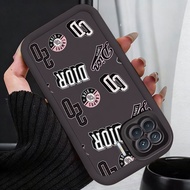 Casing hp for OPPO A93 2020 Reno 4F Reno 4 Lite F17 Pro Case Luxury Letter Print Light Full Silicone