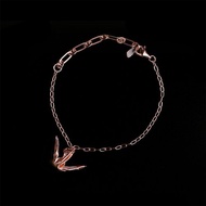 摺紙鳥手鍊 99.9 純銀 18k 鍍金 玫瑰金