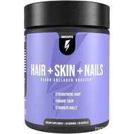 InnoSupps Hair + Skin + Nails Supplement | Vegan Collagen Booster | Biotin, B12, Horsetail Herb Powd