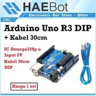 [HAEBOT] Arduino Uno R3 DIP Package atmega16 atmega328p + 30cm Cable Microcontroller Module Clone Bo