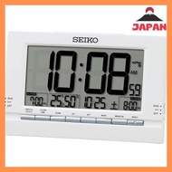 [Direct from Japan][Brand New]Seiko Clock Alarm Clock Cubic Clock Digital Electric Wave White 112×173×54mm SQ323W