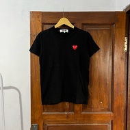 KEMEJA [L Woman/ SM Man] Ce De Ge Cotton T-Shirt Short Sleeve I Black I Vintage Vtg Retro Striped Sh