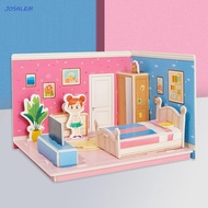 JOSALEM 3D Room Model Puzzle Toys, Cardboard Bedroom 3D Room Cardboard, Stereo Room Puzzle 3D Bathro