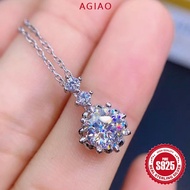 NATS LIVING PT950 Kalung Gantung Zircon Bulat Warna Emas Platinum Serbaguna Untuk Wanita