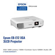 EPSON EB-E12 XGA 3600 Lumens 3LCD Projector