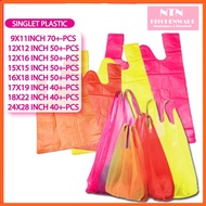 SINGLET PLASTIC BAG/BEG PLASTIK TANGKAI  9X11,12X12,12X16,15X15,16X18,17X19,18X22,22X25,26X33