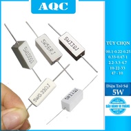 COMBO of 5 Beautiful 5W Ceramic Resistors with Many Optional Values from 0.01 to 10 Quantities