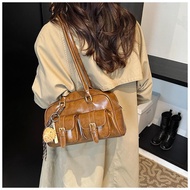 NEW Glossy Leather Women's Sling Bag FT76 26cm x 9cm x 15cm