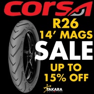 CORSA TIRE R26 14" by TAKARA TIRES (FREE TIRES SEALANT, PITO, & STICKER)