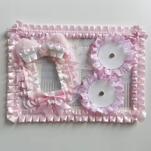 Kawaii Ita Bag Pin Badge Display Organizer Handmade Lace Backplate Board DIY Badge Holder Insert for