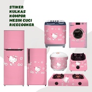 MESIN MATA UNGU PUTIH Sticker Sticker Fridge Stove Washing Machine 1 2 Door Eye Tube Rice Cooker Hello kitty Pink White Purple
