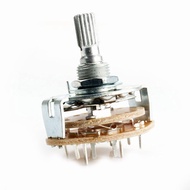 RS25 2P6T Rotary Switch Band Selector Potentiometer  2*6 2 Pole 6 Position