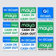 Gcash Maya Business Signage: Payment/Cash In Cash Out Business