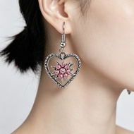 Edelweiss Earrings Female Retro Alloy Flower Earrings Light Luxury Feel Beer Festival Party Accessor