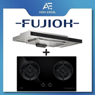 FUJIOH FR-MS2390R 90CM SLIMLINE HOOD WITH TOUCH CONTROL + FUJIOH FH-GS6520 SVGL 2 BURNER GLASS HOB WITH SAFETY DEVICE