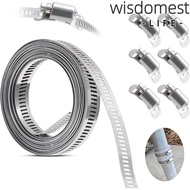 WISDOMEST Hose Clamps, Large Adjustable Hose Clamp Strap,  304 Stainless Steel Pipe Ducting Hose Cla