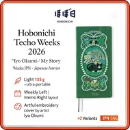 Hobonichi Techo Weeks 2026 “My Story” Embroidered Weekly Planner – Slim Vertical, January-Start | Ja
