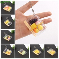 HETTY Mini Fast Food Box Keychain, Plastic Fast Food Box Simulation Fast Food Box Keychain, Unique F