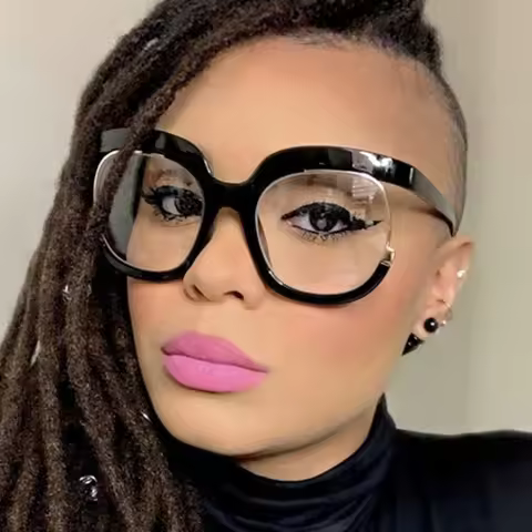 Fashion Owl Shapes Frame Glasses for Women Trendy Clear Lens Eyewear