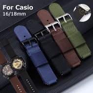 Nylon Watch Strap 16mm 18mm for Casio DW5600 GA100 GD100 6900 GA2100 AE1200 AQ-S810 W218H Canvas Spo