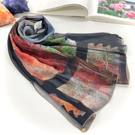 大尺寸雪紡絲巾 | 攝影師水野克比古作品 | 京都東福寺楓紅飛橋 | Ballett Kyoto | 採用柔軟雪紡材質 | 日本製