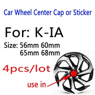 4pcs 56mm 60mm 65mm 68mm Car Logo Wheel Center Hub Cap Rim Badge Covers Refit Emblem Decoration Stic