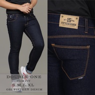 FIFTEEN DENIM Men's Slimfit Denim Stretch Jeans Navy Blue