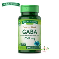 Nature's Truth Gaba Gamma Aminobutyric Acid 750 mg 60 Quick Release Capsules กาบา 60 แคปซูล