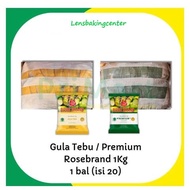 Rose Brand premium granulated sugar, yellow and white variant, 1kg per sack, carton box, 20 pcs x 1K