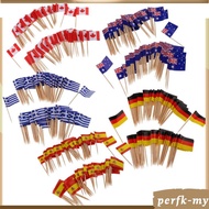 [PerfkMY] Flag Decorative Flag Party Food Decorations for Sandwiches, Burgers, Cupcakes Toppers