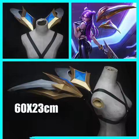 LOL KDA Kaisa Cosplay Wig with Wig Cap Women Girls' Game Character Wig for Role Play Halloween Chris