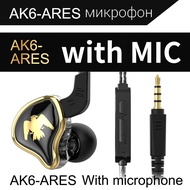 QKZ AK6 Ares In Ear Wired Earphones Monitor Music Sports DJ Headphone With Microphone 3.5MM Black/Wh