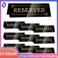 Acrylic Table Tent Reservations-10PCS 6x2x1.6 in Double-Sided, Waterproof Seating Signs
