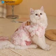 DIGIFOUNDER 2.5-7kg Warm Cat Vest Kawaii Winter Cat/Dog Clothing Soft Fabric Pet Fashion Vest Pet Ac