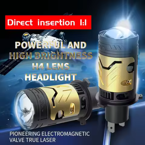 H4 Car LED Lens Headlight HB2 Devil Eagle Eye Modified Lens 6000K 350W Car Headlight Laser Integrate
