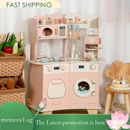 Childrens Pink Toys Simulated Wooden Kitchen Toy Wooden Kitchen Utensils Stove Scene Kitchen Toy Kit