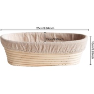 Bread Basket-Sourdough Proofing Basket-Proofing Basket-9.8 inch Oval Proofing Bowl with Liner for Ho