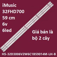 IMusic 32FHD700 32P500 - 2-bar 6v LED set for iMusic 32FHD700 TV and similar models