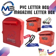 Peti Surat Plastik | Red PVC Letter Box Magazine Letter Box Magazine Letter Box w/Holder Plastic Mai